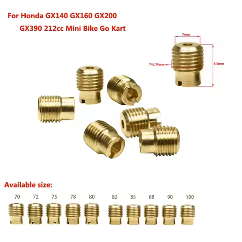 Main Jets For Honda GX140 GX160 GX200 GX390 212cc Mini Bike Go Kart FCR Carb WH100T Scr-100cc Main J