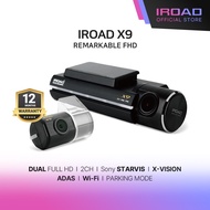 IROAD X9 | FHD 2CH Dash Cam | SONY STARVIS | Wi-Fi & App, Parking & Event Recording
