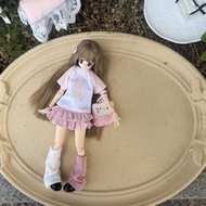 [Just Clothes, Dolls Not Included] Azone/ob24 1/6 T-Shirt+Cake Skirt+Leg Socks Set