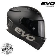 EVO AR-01 Plain Dual Visor Full Face Helmet with Free Clear Lens