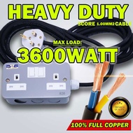 13amp/15amp Metal Clad Heavy Duty Portable Socket Extension Trailing Socket Metal Socket Extension P