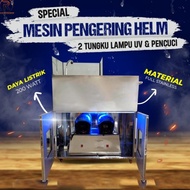 Mesin Cuci dan Pengering Helm Otomatis. Pengering Bahan Bakar Gas LPG Kapasitas 2 Helm 5 Menit