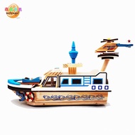 Decorative Toys Coast Guard Cruise Ship Gift New Ship Craft Children's Ornament Wooden Model Wooden 
