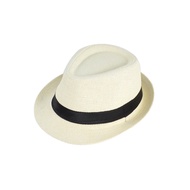 Dewiki Summer Kids Straw Hat Outdoor Breathable Panama Sun Hat Baby Boy Jazz Cap Toddler Bruno Mars Fedora Hats