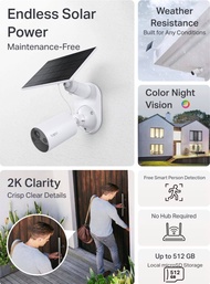 TP-Link Tapo C425/ TC82 Kit Wire-Free Battery Security Camera|2K Color Night Vision|Up to 300 Days B