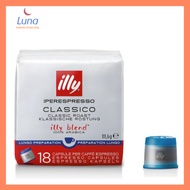 [illy] Lungo Coffee Capsules for Nespresso - 18 Count (6.2g Each)