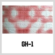hokkimall 512 wallpaper dinding foam 3d batu bata motif kayu gradient - gh - 1