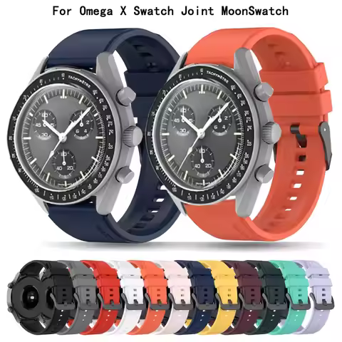 20mm Silicone Watch Strap For Omega X Swatch Joint MoonSwatch Sports Watchband For MoonSwatch Replac