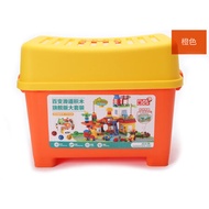 Funlock3 Plastic Storage Box Bucket Bin Organizer for Building Blocks Toys Covered Lid Stacking Stor
