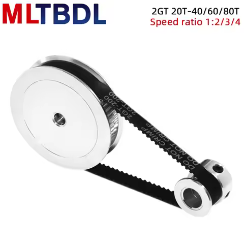 GT2 Timing Belt Pulley 20teeth 2GT40 60T 80 teeth Bore 5/8mm Reduction1:2:3:4 belt width 6mm for 3D 