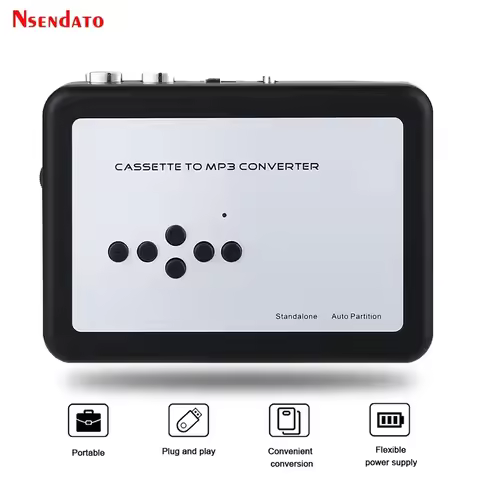 USB Cassette Tape Music Audio Player to MP3 Converter Tapes Cassette Player Recorder Save MP3 File t