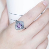 紫水晶925純銀尼泊爾風格戰神戒指