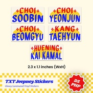 TXT Jeepney Stickers Fanmade Stickers