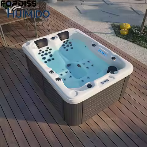 Deposit Modern 2-Person Outdoor Hot Tub Small European Size Acrylic for Jacuzzis Corner Bathtub for 