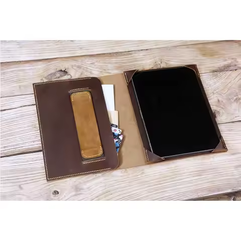 Personalized distressed leather Onyx Boox note nova 3 tablet case , all leather Boox note air folio 