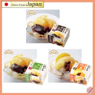 Eitaro Japanese Canned Sweets Wagashi Anmitsu & Mitsumame with Kuromitsu (Black Sugar Syrup)/ Matcha