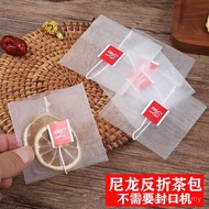 Nylon Reflex Tea Bag Disposable Tea Filter Bag Flower Tea Filter Tea Bag Empty Tea Bag with Label UC