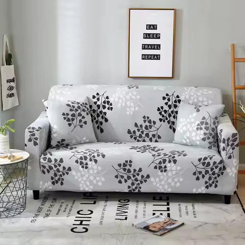 leaves pattern Sofa Cover Slipcovers Elastic All-inclusive Couch Case for L Shape Sofa Loveseat Chai