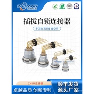 Penyambung Ketepatan Zhihang Soket Penerbangan Logam Pin Bengkok Panjang Soket Papan Pateri PCB 2B S