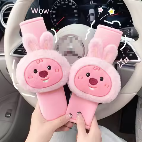 Loppy anime peripheral cute car seat belt shoulder pads kawaii girly heart anti-choke insurance belt