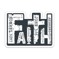 3Pcs Faith Cross Bible Verse Sticker, Christian Bible Quotes