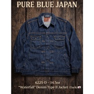 Pure Blue Japan - 14.5oz Waterfall Denim Type 2 Jacket - Dark - 6225-D