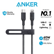 Anker 542 USB C to Lightning Cable 60W iPhone Cable 3ft Fast Charging Cable MFi Cable for iPhone, iPad, Airpods (A80B5)