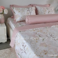 Bộ chăn ga gối 5 món lụa Tencel 100s cao cấp size 2mx2m và 2m2x2m Mangata Bedding nhiều hoạ tiết mềm