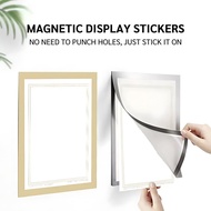 Wall Mount Sign Holder A4/A3, Self Adhesive Magnetic Display Picture Frames With Strong Magnetic
