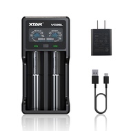 XTAR VC2SL 2 Bay Universal Type C Battery Charger Upgrade VC2S for  Rechargeable 1044014500 18650 20700 AA AAA Batteries