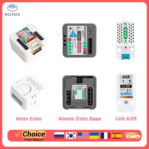 M5Stack ATOM Echo ESP32 Programmable Smart Speaker Development Board Smart Home Assistant Home Voice