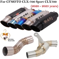 Slip On For CFMOTO CLX-700 CLX700 CLX 700 Sport 2020 - 2023 Motorcycle Exhaust Escape Systems 51mm M