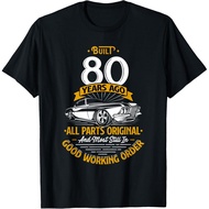 Men's cotton T-shirt Built 80 Years Ago - Funny 80th Birthday Gift T-Shirt