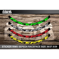 Decal Sticker Bicycle RIMS RACEFACE Sticker RIMS MTB Bike DH 26-27.5 -29