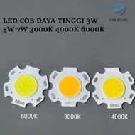 High Power COB LED 3W 5W 7W 3000K 4000K 6000K Chip LED Spotlight
