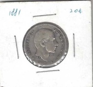 西班牙菲律賓1881年20分銀幣