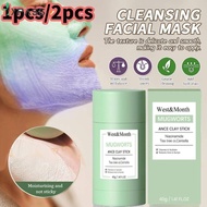CYREAL Green Tea Stick Clay Mask Stick Cleansing Mud Mask Removal Blackheads Pore Mask Oil Balance Mask