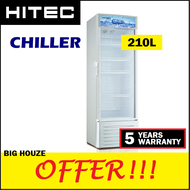 HITEC 200L Chiller Showcase HTC-218FSC Double Layer Glass Door Display Chiller Fridge Refrigerator (5 Year Warranty)