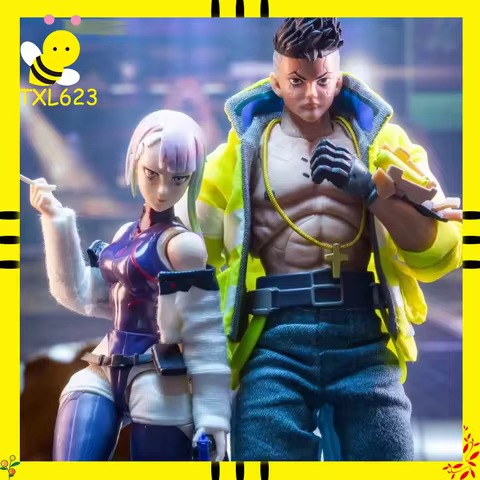 Jada Toys Cyber Ronin Cyberpunk Articulated Action Figures Set 1/12 Scale Collectible David & Lucy D