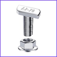 T Slot Bolts Hammer Head Sliding Screw T-Slot Bolts Nuts Set Smooth Sliding Precise Screw for Automo