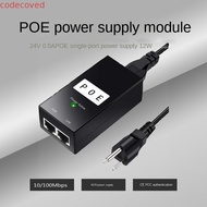 CODECOVED POE Power Injector, Compatible 100Mbps POE Power Supply, POE Device 24V/48V 0.5A Output 48