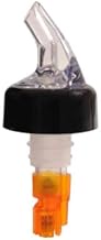 A-to-Z Supply PLPR050C Liquor Pourer, 1/2 oz., with Black Collar, fits Standard 750ml Bottle, SAN (P
