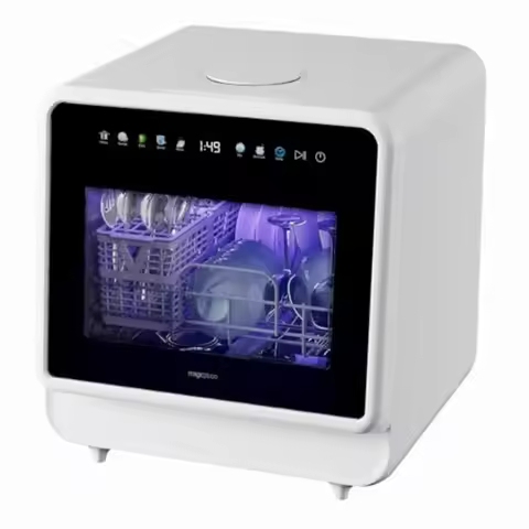 Portable Dishwasher Countertop Dishwasher with Color Screen 5 Place Settings 8 Washing Programs Mini
