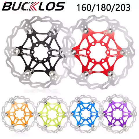 BUCKLOS Bicycle Brake Disc 160mm 180mm 203mm Bike Floating Rotor Heat Dissipation Bike Hydraulic Dis