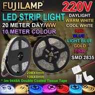 {Ready Stock} LED Strip Light 220V  2835 LED Tape Lights Color Daylight Warm White