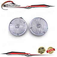 Round Side Dimmer Screw Type 2 Pieces Of White Lenses Size 4.5 Inches Jeep Willys CJ3 CJ5 CJ6 CJ2A C