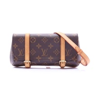 棕色 原花帆布 Pochette Marelle 肩背包【LOUIS VUITTON LV 路易威登】 M51159