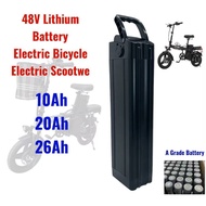 48V Lithium Battery With Box 10AH 20AH 26AH Li-Ion Batteri Electric Bicycle EScooter Fold Bike Ebike