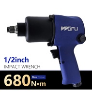 Long-lasting WUFU 1/2" Pneumatic Impact Wrench WFI-2073 – 680N·m, 7500RPM, Dual-Hammer 5-Speed F/R f