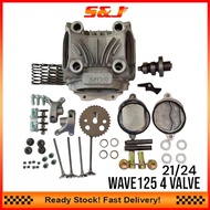 MDS WAVE125 4 VALVE RACING  SUPER HEAD SET 21/24 CNC